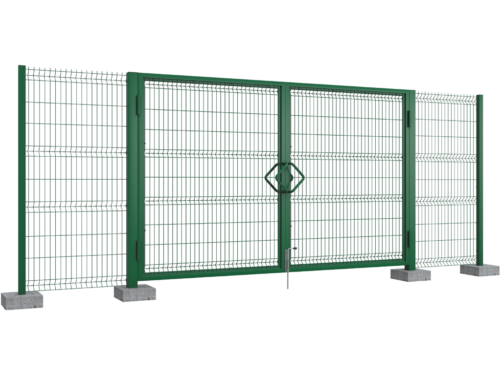 Payvandlangan to‘r bilan to‘ldirilgan po‘lat ramkali ochiluvchi darvozalar